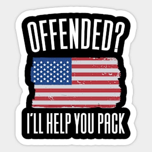 Conservative US Flag Politics Sticker